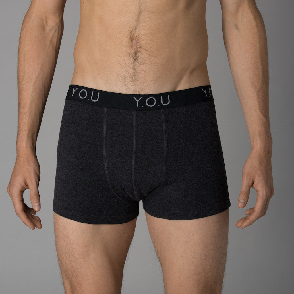 Men's charcoal grey trunks - front view