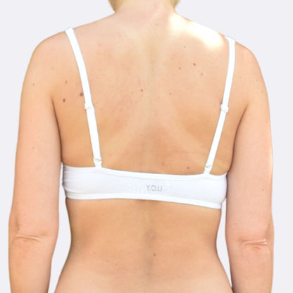 Women’s organic cotton bralette in white