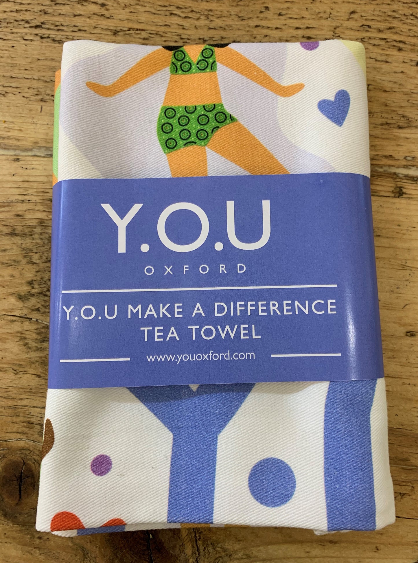 Y.O.U Make a Difference Organic Cotton Tea Towel