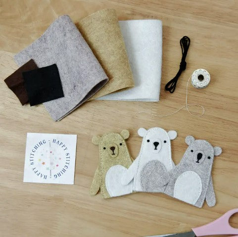 Make Your Own Bear Finger Puppets Craft Kit