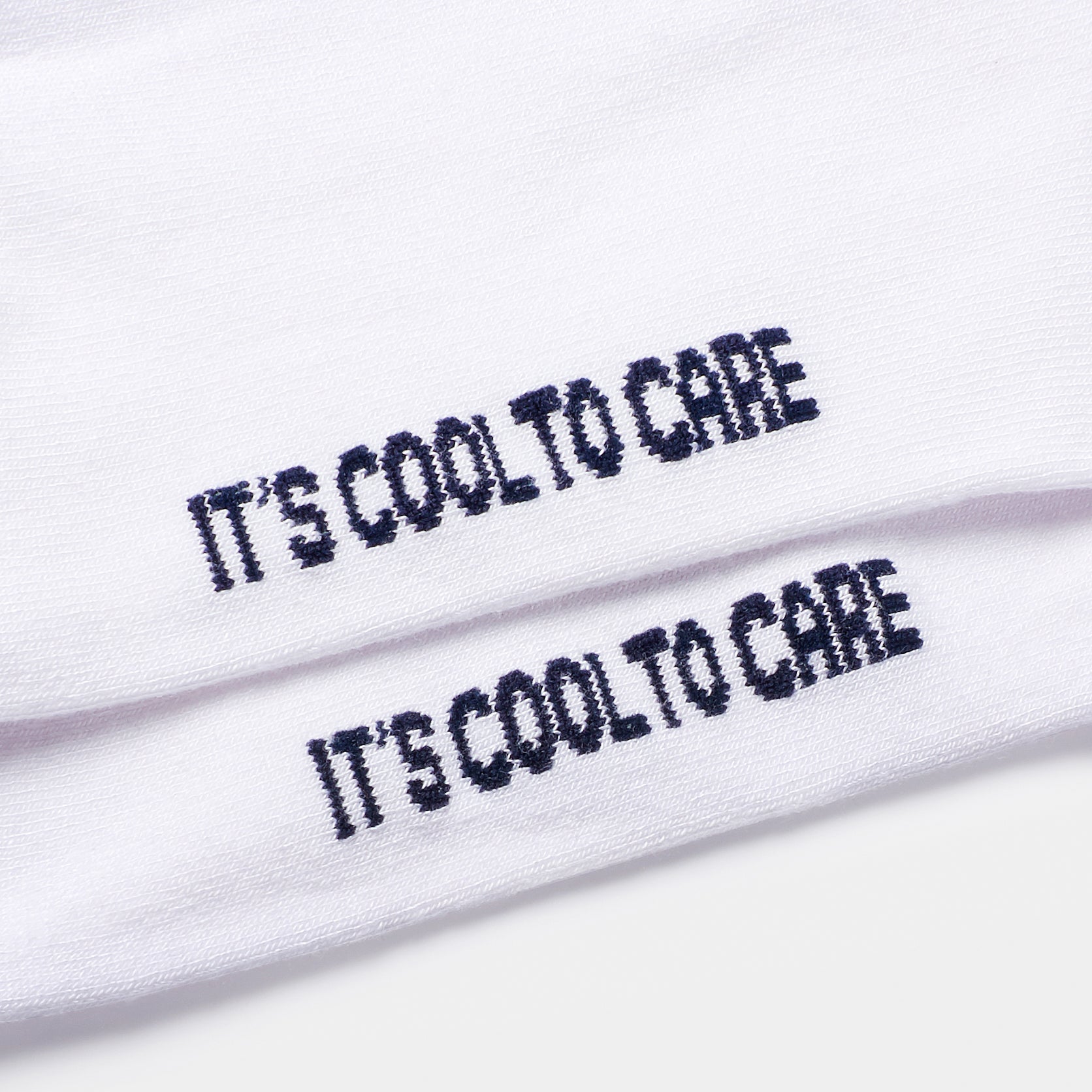 'It's Cool to Care' Leiho Bamboo Trainer Socks - White - Y.O.U underwear