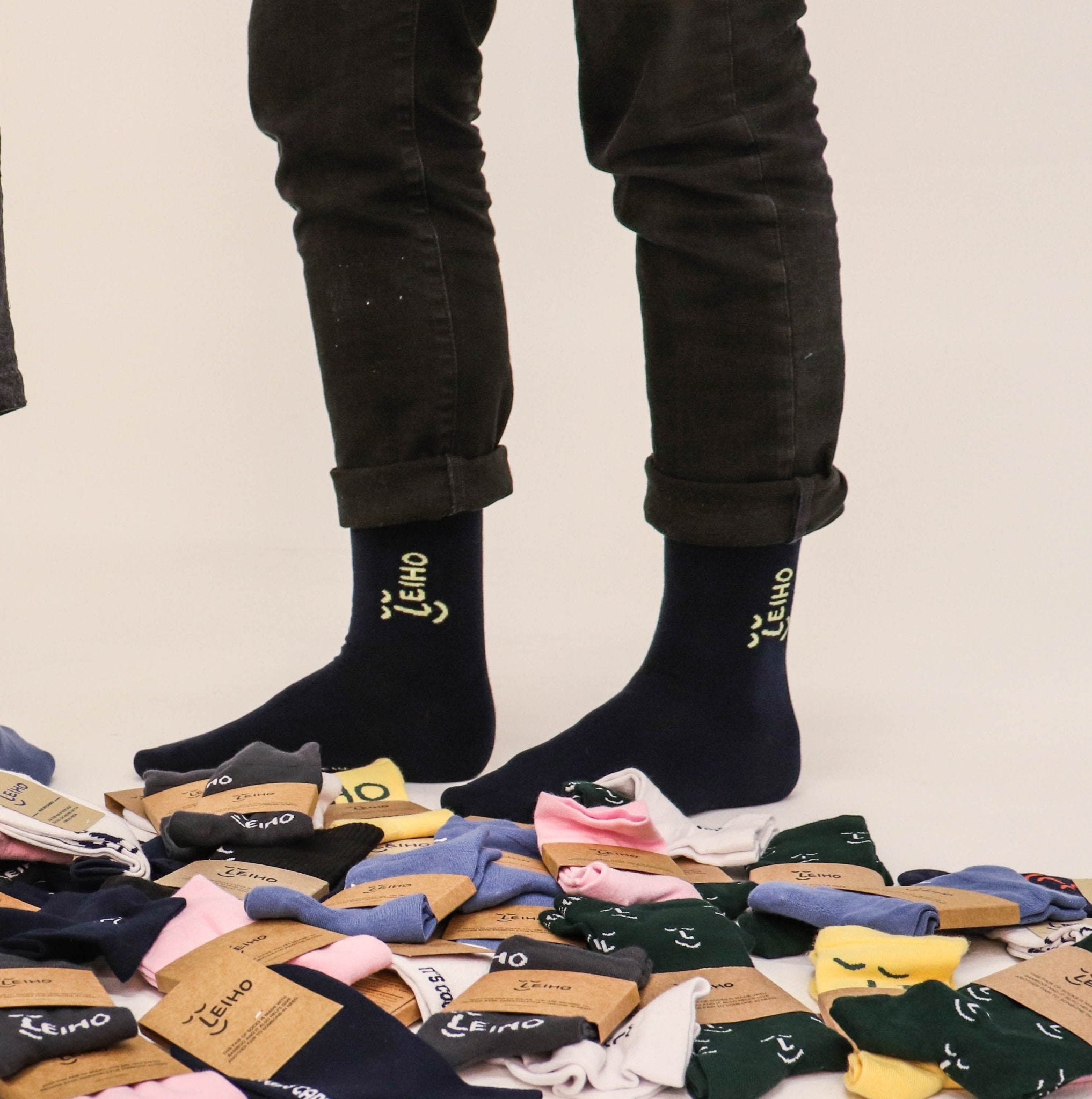 Leiho Bamboo Socks - Driving me Navy - Y.O.U underwear