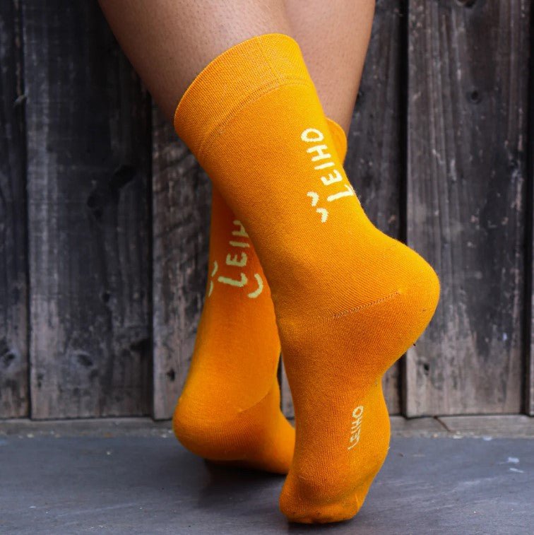Leiho Bamboo Socks - Follow the Sun Orange - Y.O.U underwear