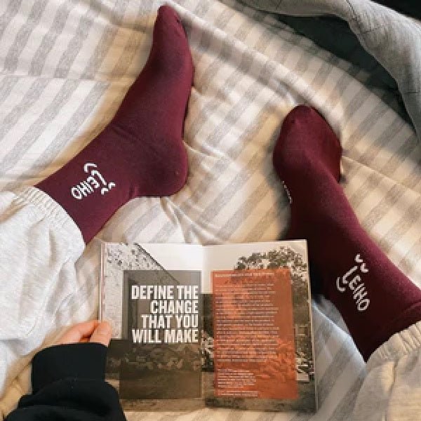 Leiho Bamboo Socks - Your Favourite Burgundy - Y.O.U underwear