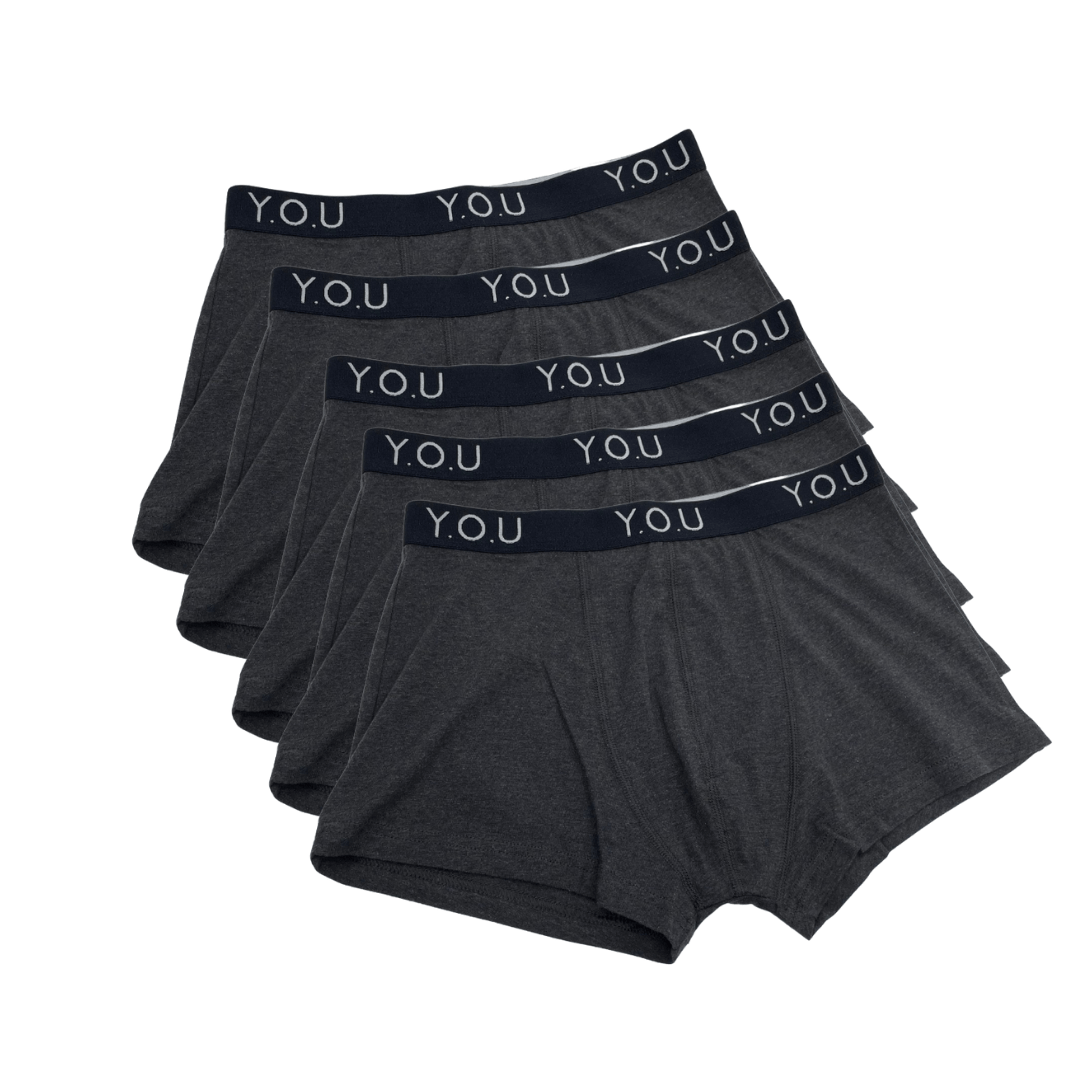 Men's Organic Cotton Hipster Trunks - pack of 5 - Y.O.U underwear