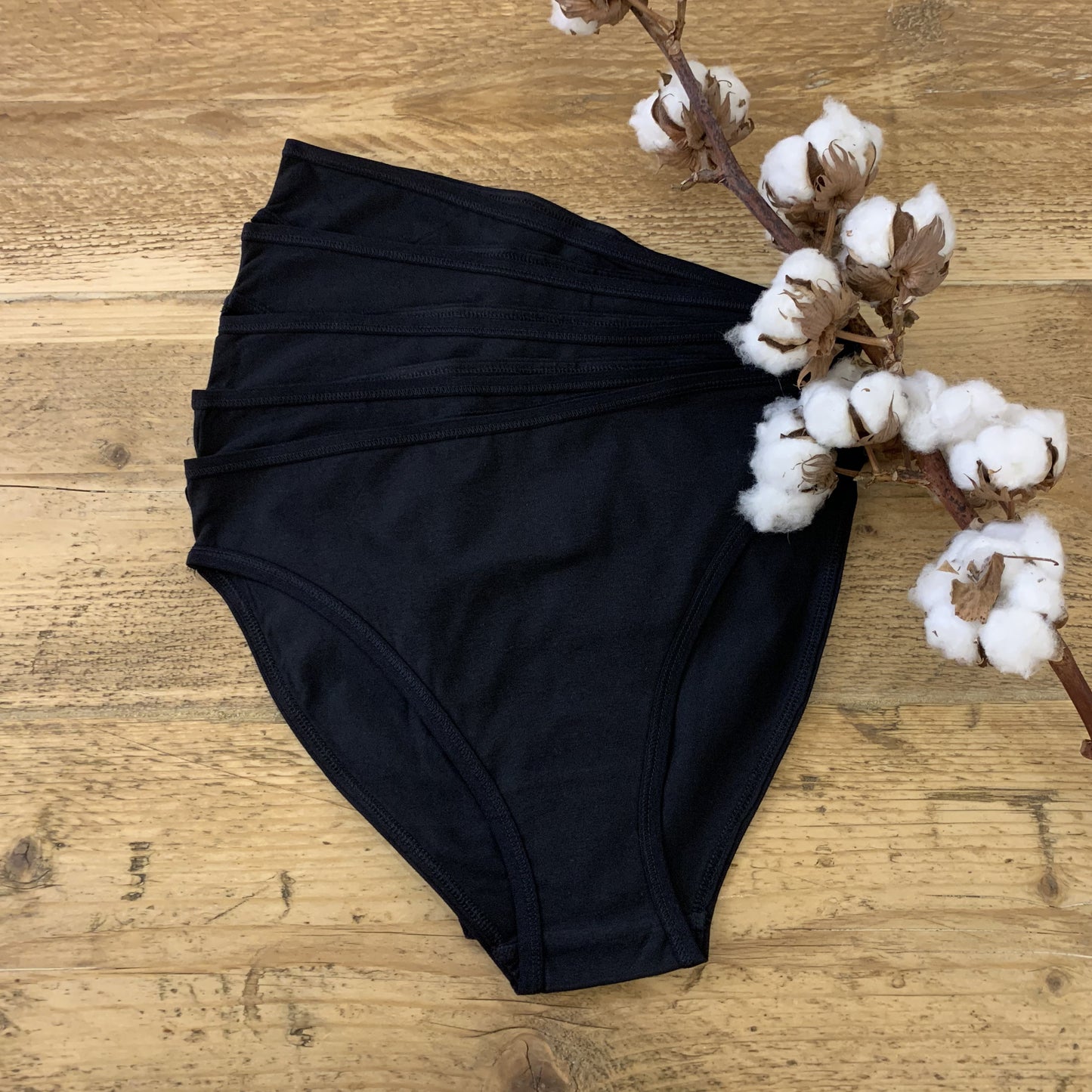 Women's organic cotton mid-rise bikini bottoms - pack of 5