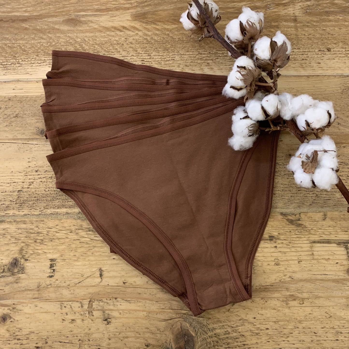 Women's organic cotton mid-rise bikini bottoms - pack of 5