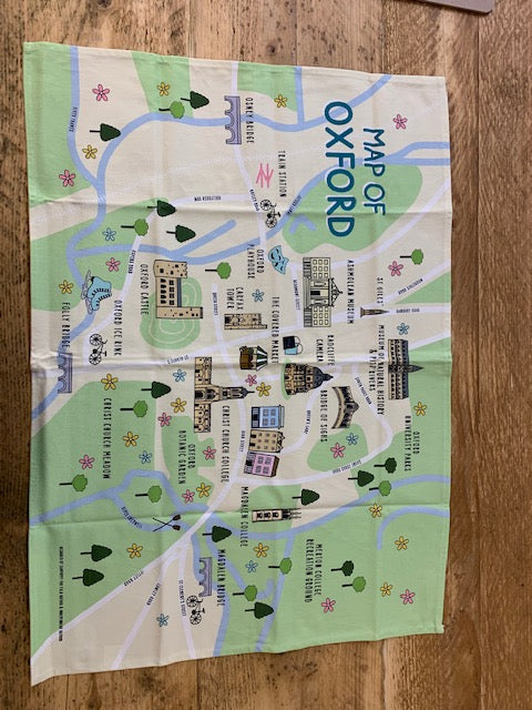 Y.O.U Oxford Map Organic Cotton Tea Towels.