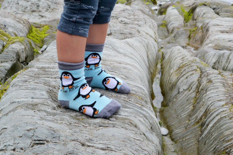 Bare Kind Bamboo Children's Socks - Save the Penguins