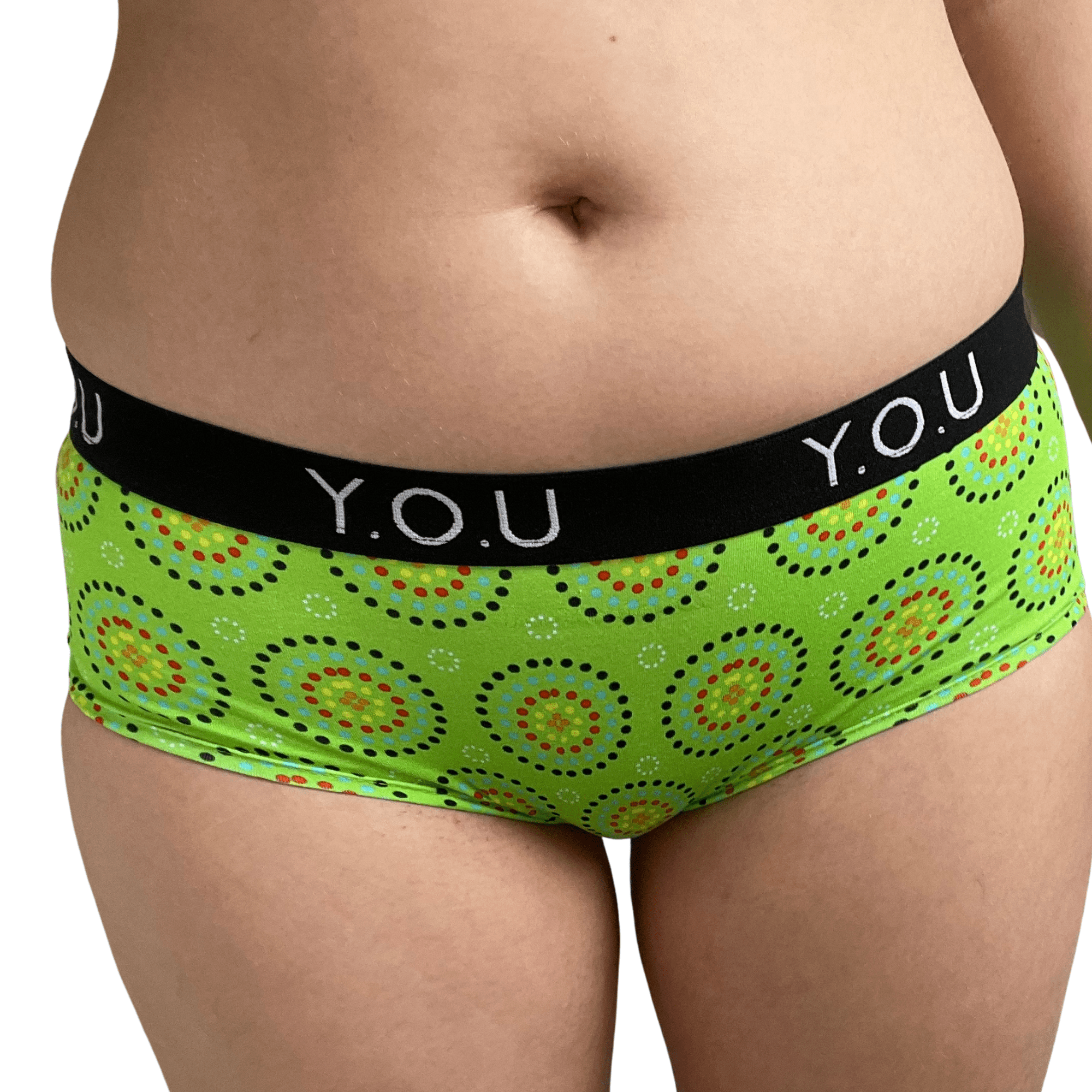 Women’s organic cotton boy shorts with Y.O.U elastic - Mara design - Pack of 3 - Y.O.U underwear