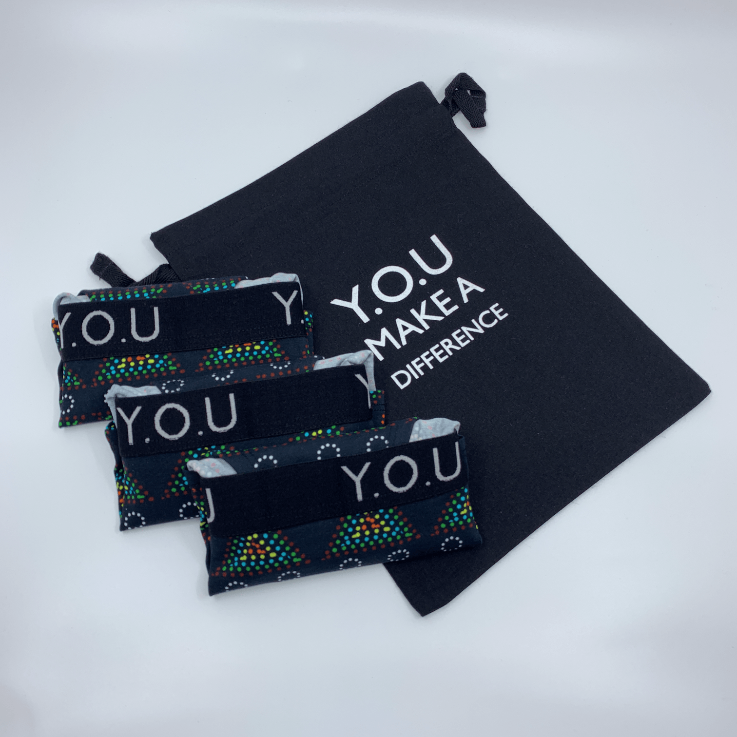 Women’s organic cotton boy shorts with Y.O.U elastic - Mara design - Pack of 3 - Y.O.U underwear