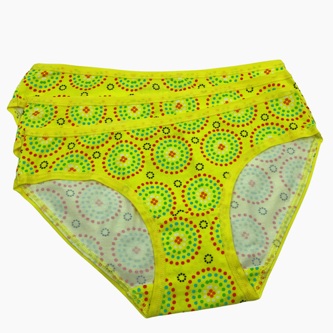 Women's organic cotton low - rise bikini bottoms - Mara design - Pack of 3 - Y.O.U underwear