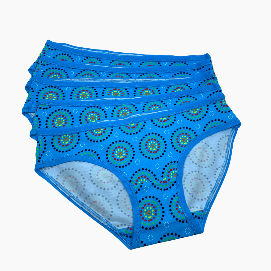 Women's organic cotton low - rise bikini bottoms - Mara design - Pack of 5 - Y.O.U underwear