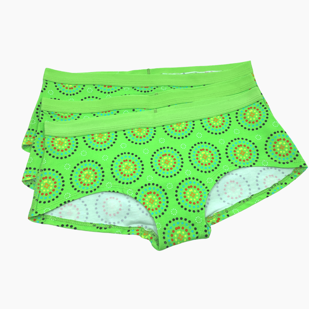 Women's organic cotton plain boy shorts - Mara design - Pack of 3 - Y.O.U underwear