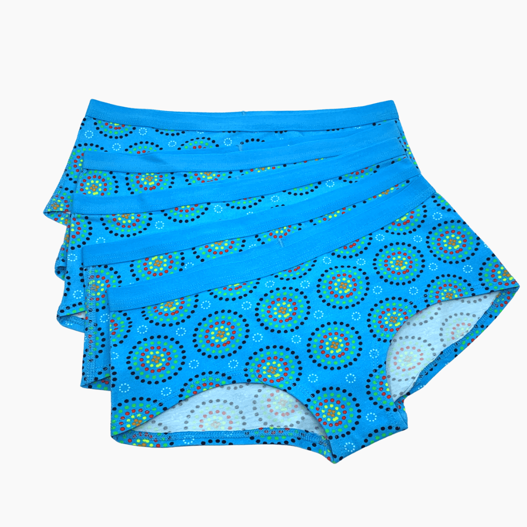Women's organic cotton plain boy shorts - Mara design - Pack of 5 - Y.O.U underwear