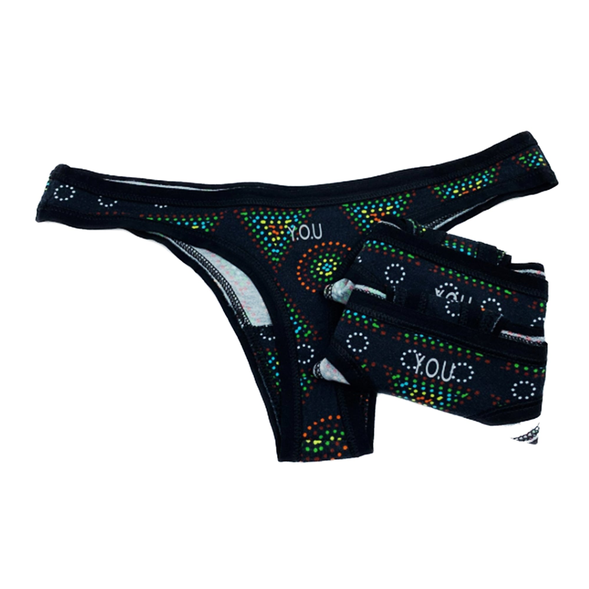 Women's organic cotton thongs - Mara design - Pack of 3 - Y.O.U underwear