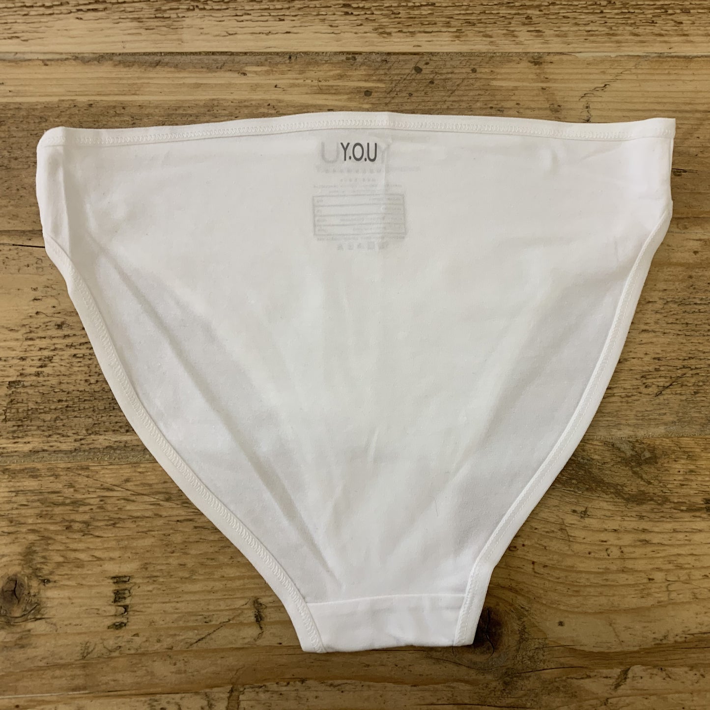 Women's organic cotton mid-rise bikini bottoms in white